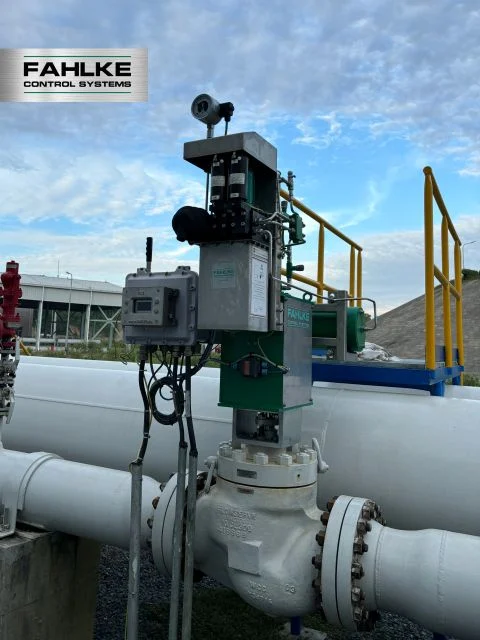 FAHLKE actuator installed on high pressure pipeline valve
