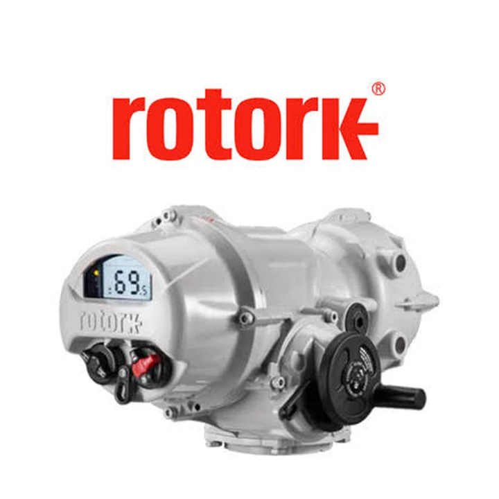 Rotork brand logo and electric actuator supplied for the CUFL project