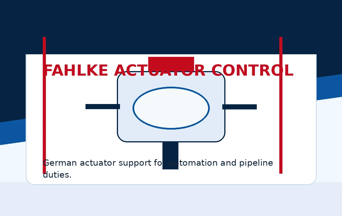 FAHLKE Actuator Application resource image for Bangladesh industrial procurement engineers and EPC contractors