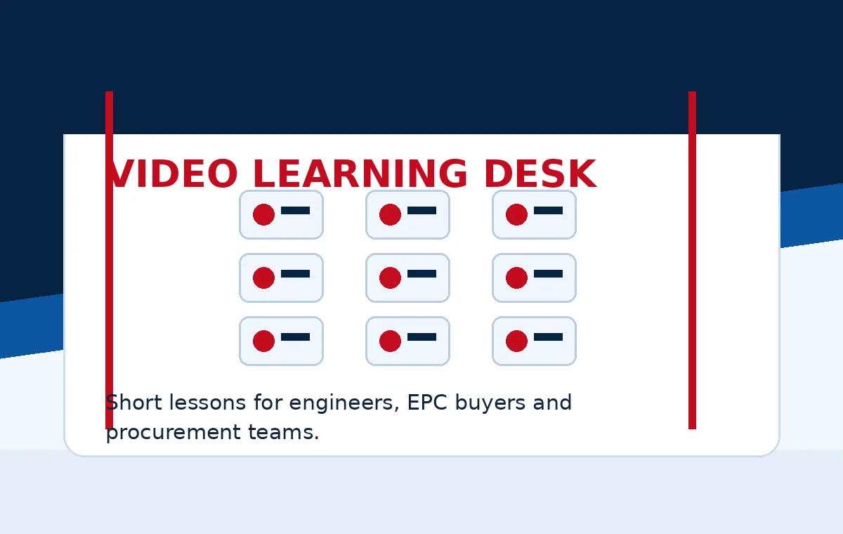 Video Learning Desk resource image for Bangladesh industrial procurement engineers and EPC contractors