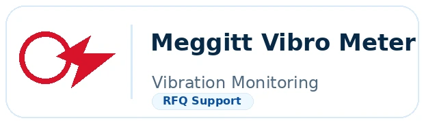 Meggitt Vibro Meter vibration monitoring logo badge for Bangladesh industrial spare parts supplier