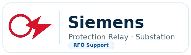 Siemens protection relay / substation logo badge for Bangladesh industrial spare parts supplier