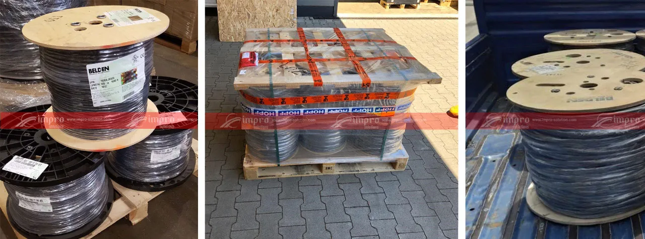 Belden industrial cable reels supplied goods evidence for industrial cable / control network by Impro Solutions Bangladesh and Impro Solutions UK.
