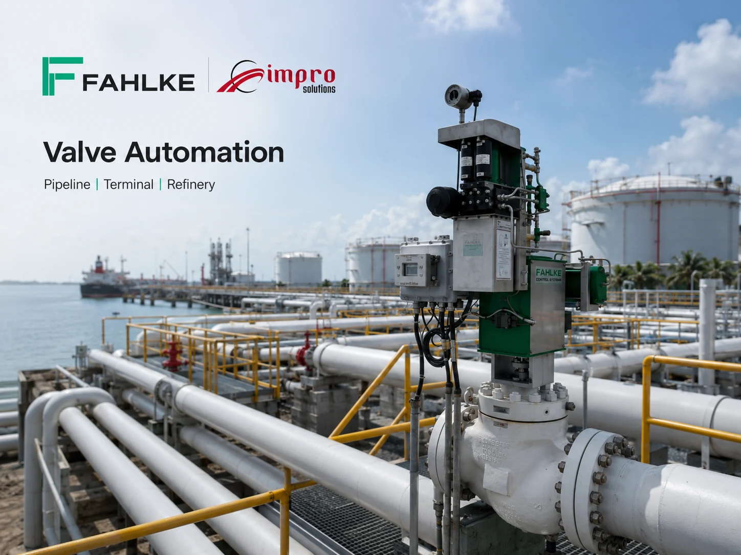 FAHLKE Bangladesh valve automation actuator support at pipeline terminal and refinery application with Impro Solutions Group