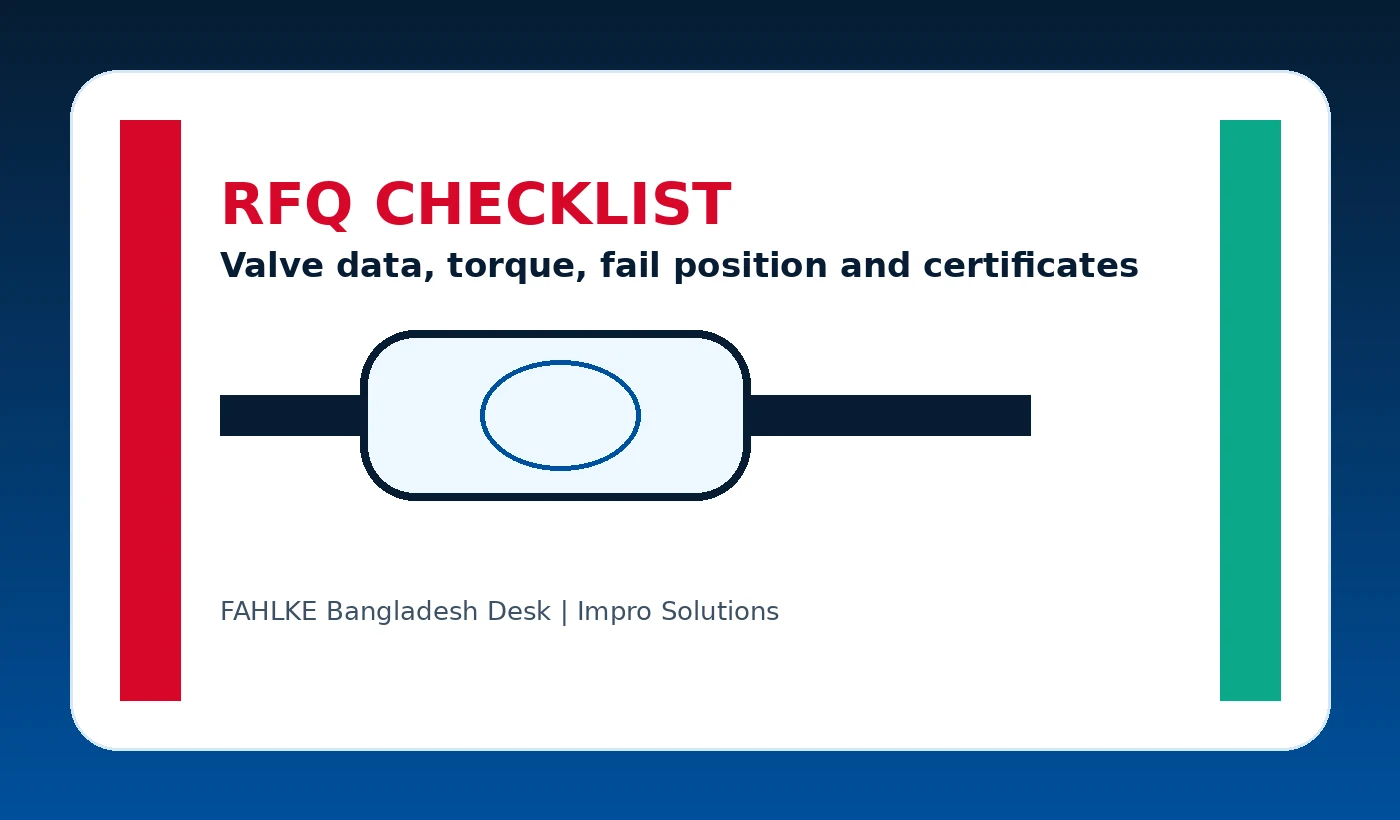 FAHLKE actuator RFQ checklist for serious buyers. FAHLKE Bangladesh valve automation support image